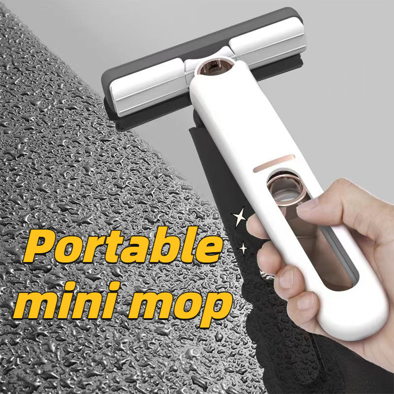 Portable Self-NSqueeze Mini Mop – Absorbent, Hand-Free, Multifunctional Cleaning Tool